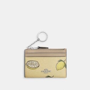 Mini Skinny Id Case With Lemon Print
